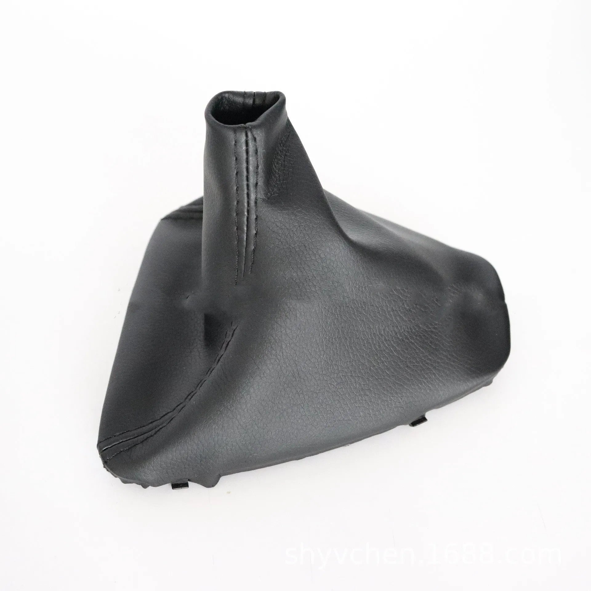 Black PU leather gear dust cover for BMW 3 Series gear lever.