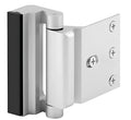 Silver aluminium alloy child safety door lock with 3-inch stop and hinge upgrade
