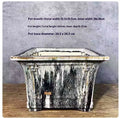 Ceramic flower pot square mouth phalaenopsis large size 36 Shiwan green crackle glaze or dark light glaze change