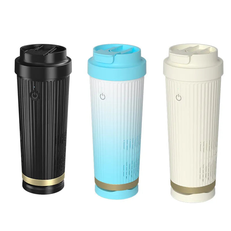 Black 36W car-mounted smart heating and cooling cup with 12V plug, size 111x96x235mm