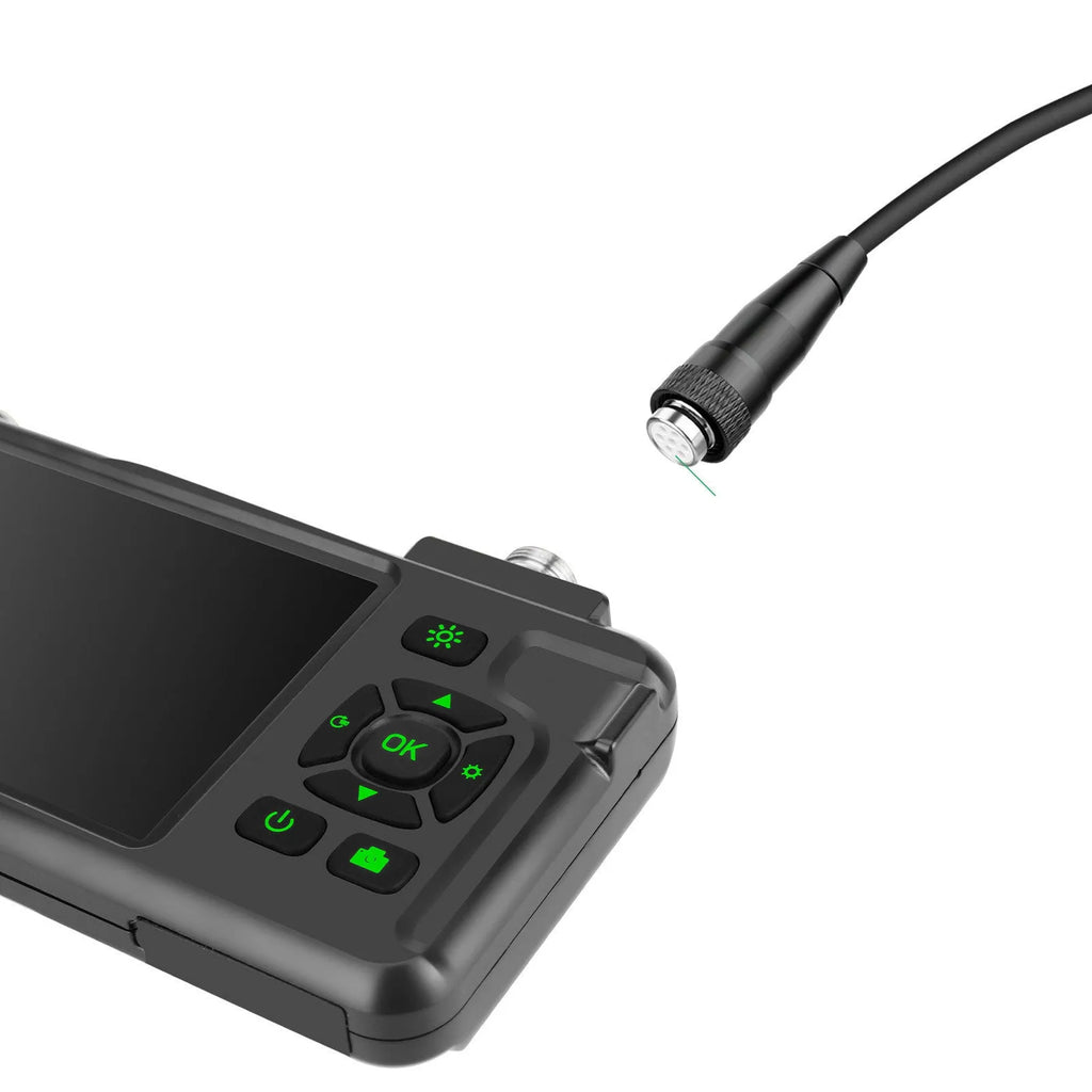 Portable industrial endoscope with 4.5-inch colour screen and 5.5mm camera for automotive inspection