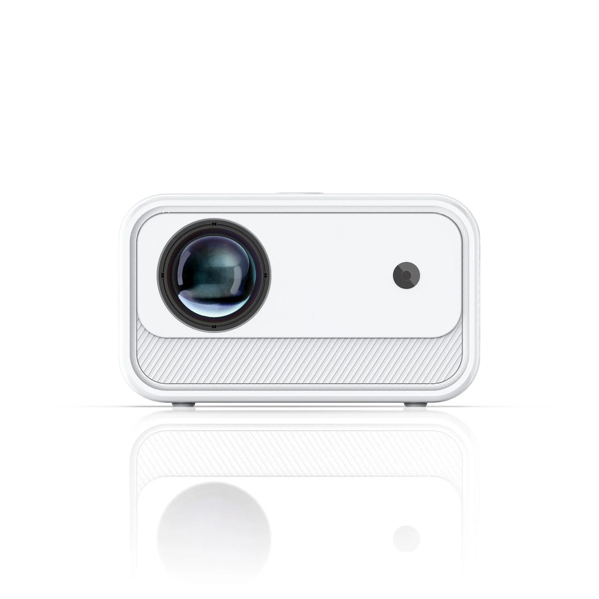 White home office HD projector with 1080p resolution and electric focus