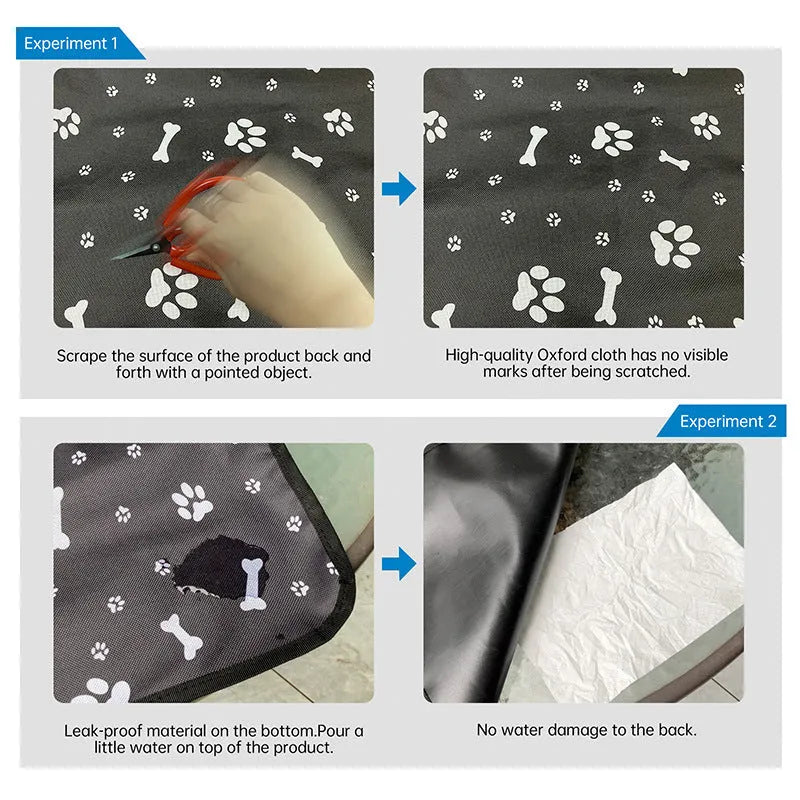 Car pet protection mat for rear seats with water resistant cloth fabric in multiple colour options