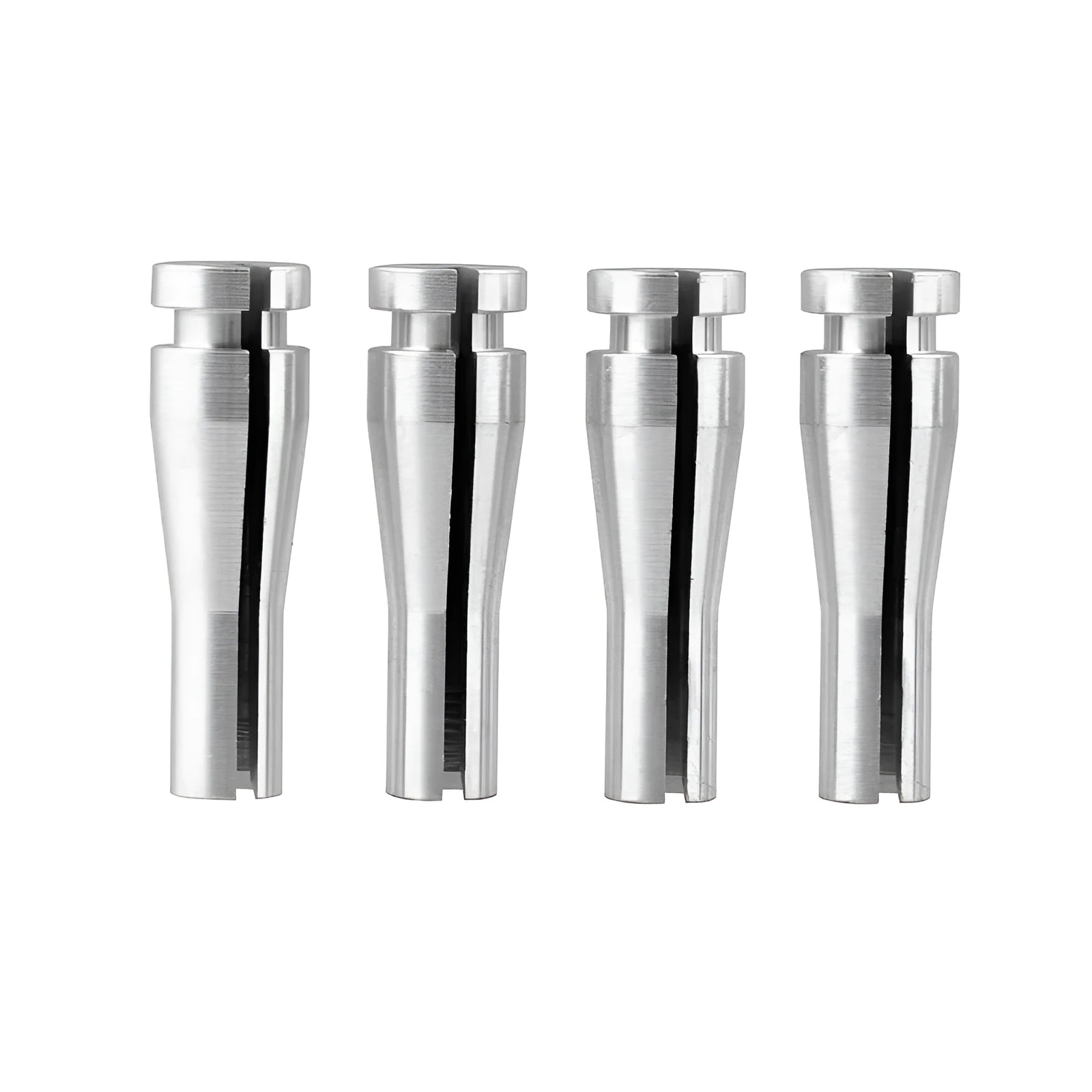Four silver aluminium Ford truck cab rear latch cable repair parts for F150 F250 F350 models
