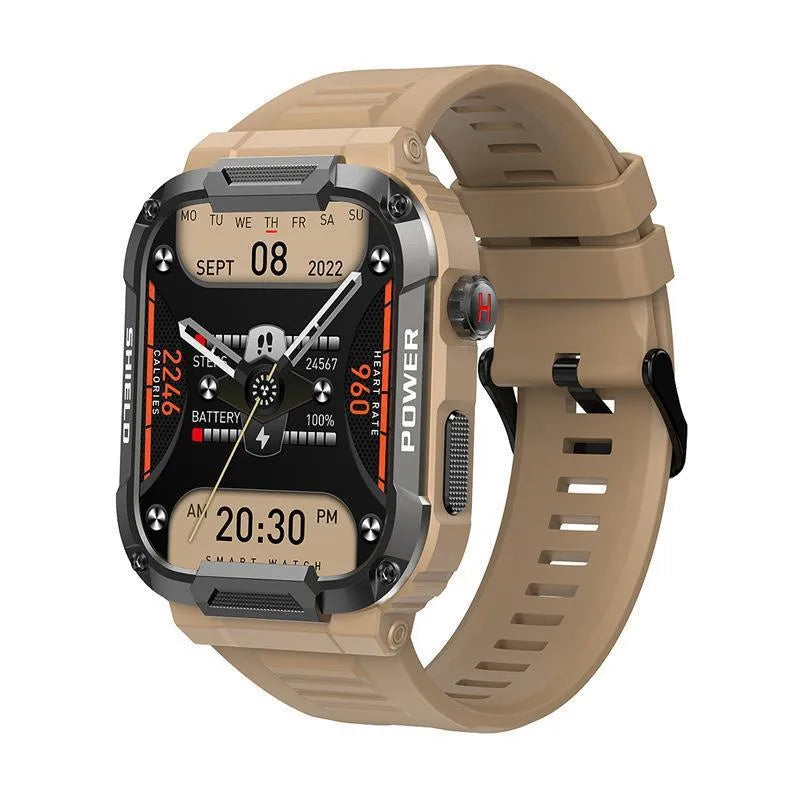 Smart watch with Bluetooth calling, large TFT screen, 50 x 44mm dial, Black Glue, Soil Yellow Glue, or Army Green Glue