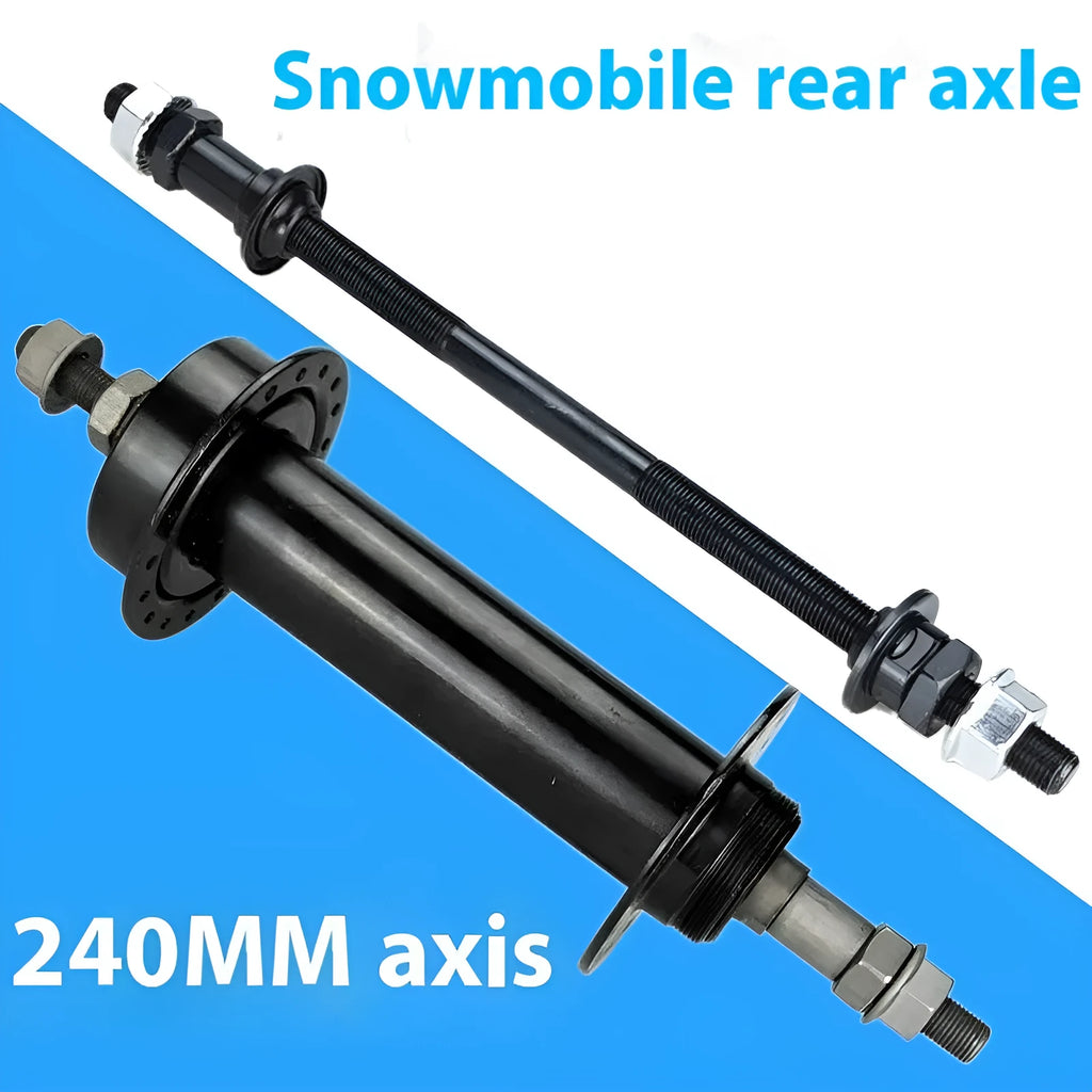 240mm mountain bike snowmobile rear modified solid beam axle kit with bearings