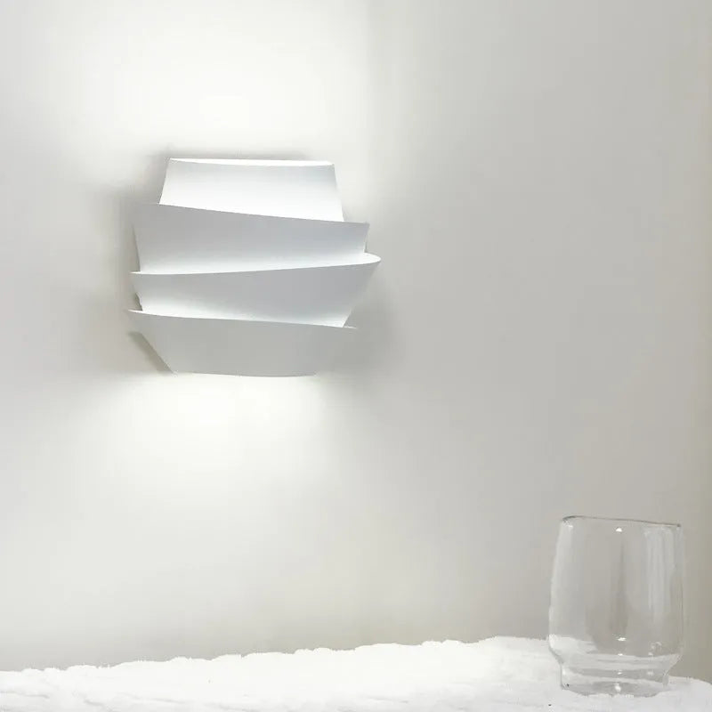 White pine cone inspired modern minimalist wall lamp for bedroom or aisle lighting