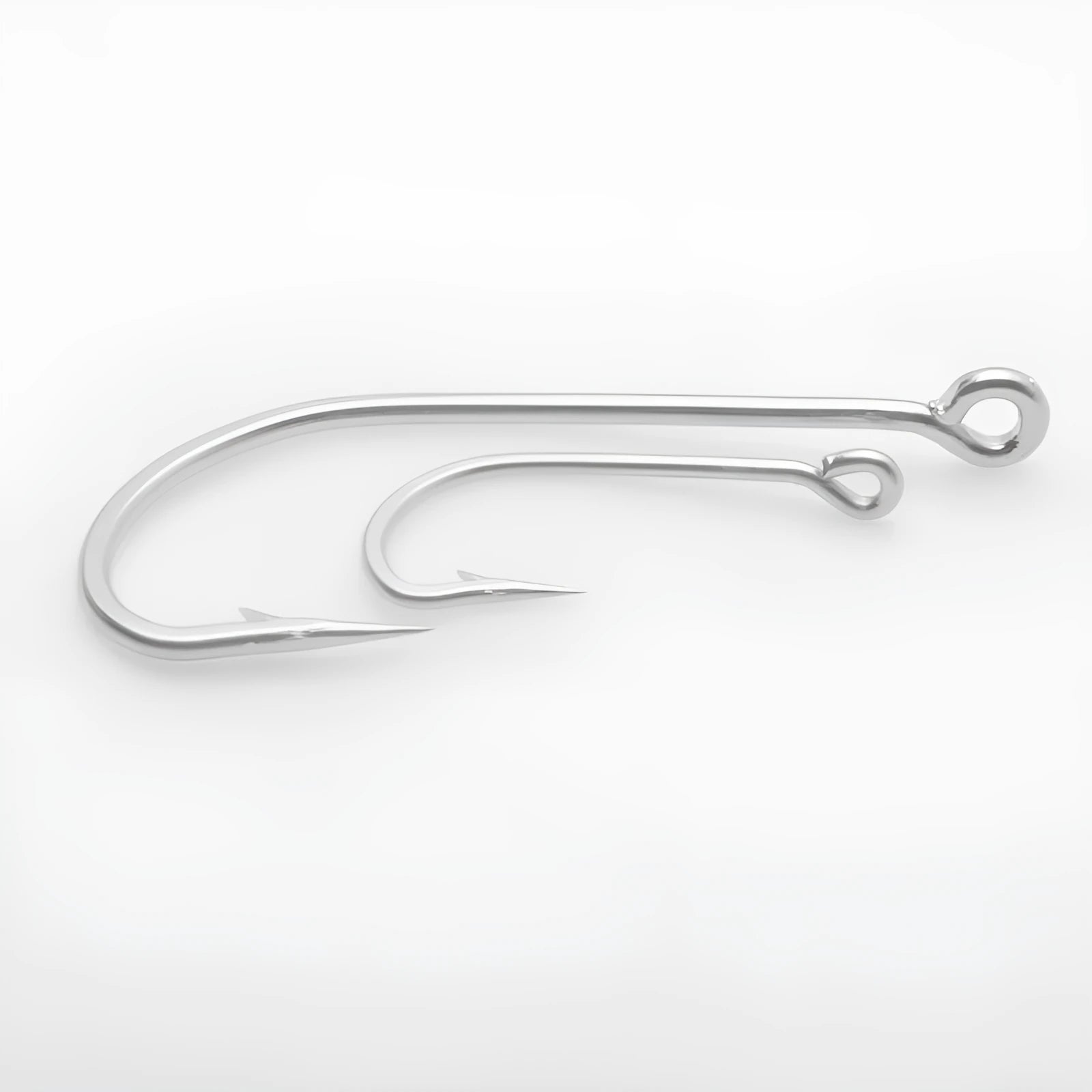 Pack of stainless steel alloy sea fishing hooks for ocean boat fishing, showing multiple hook styles.