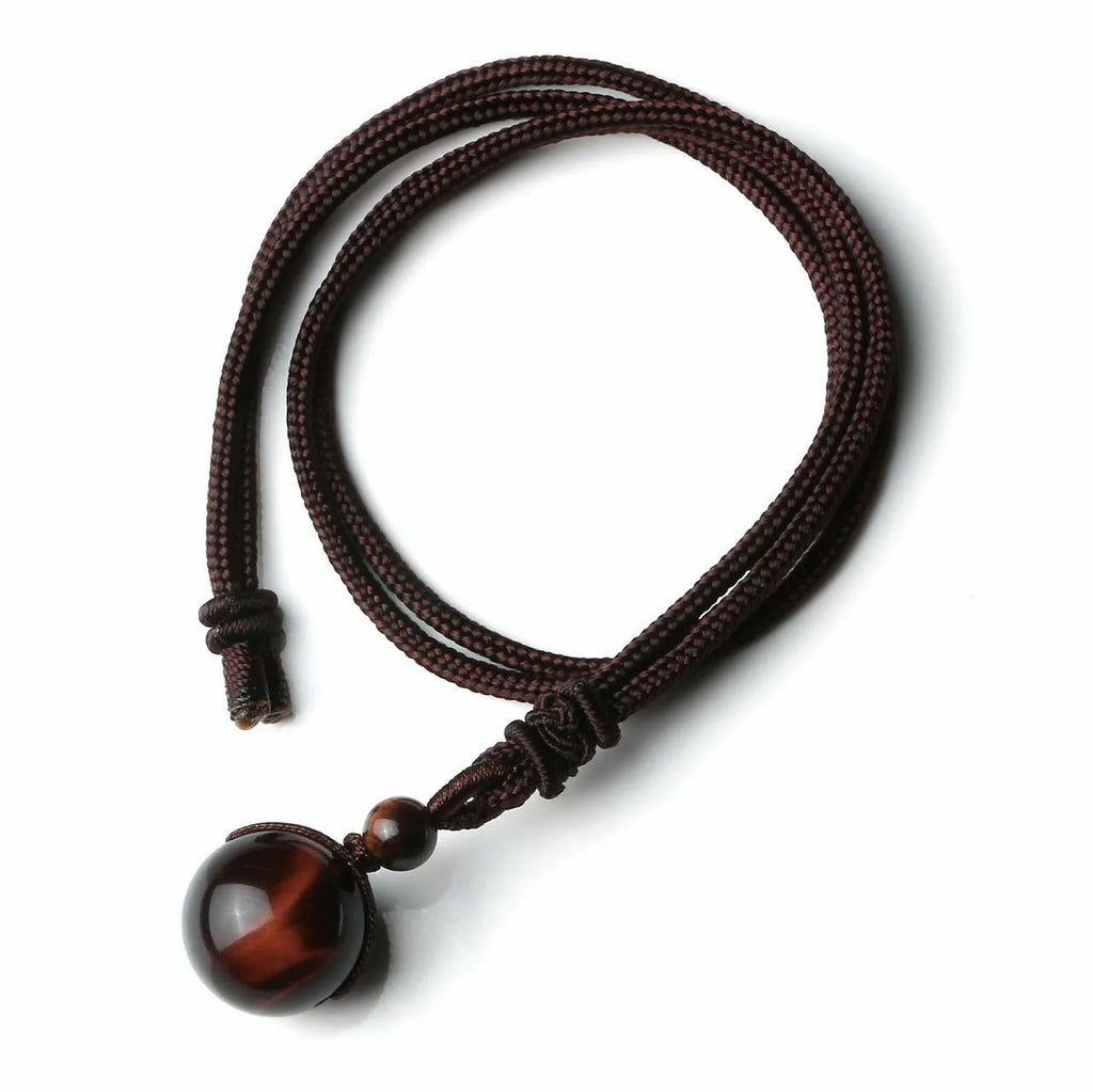 Natural obsidian and amethyst 16mm geometric pendant necklace on adjustable chain, multi colour option