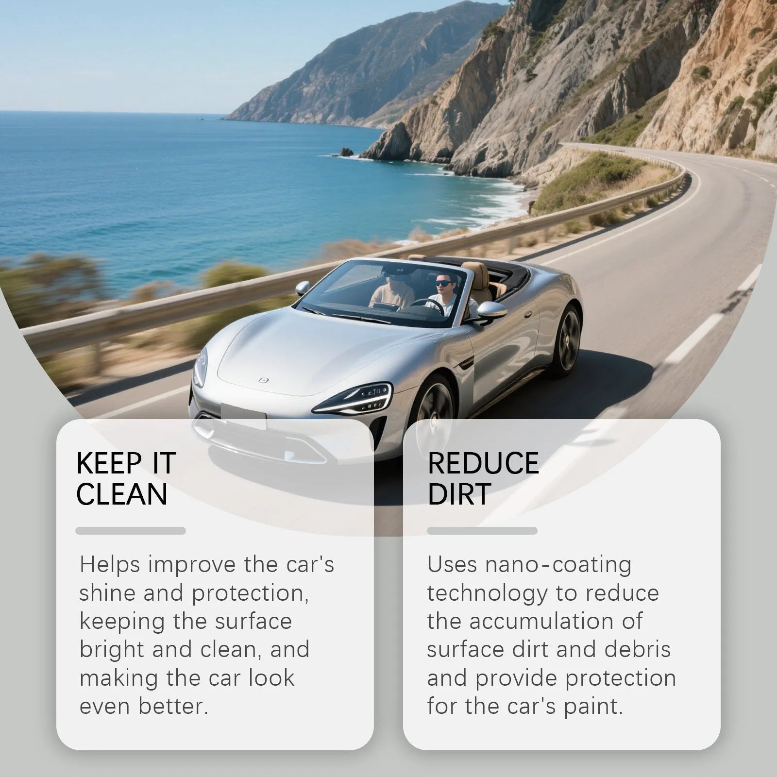 120ml bottle of ceramic coating spray protective agent for car paint.