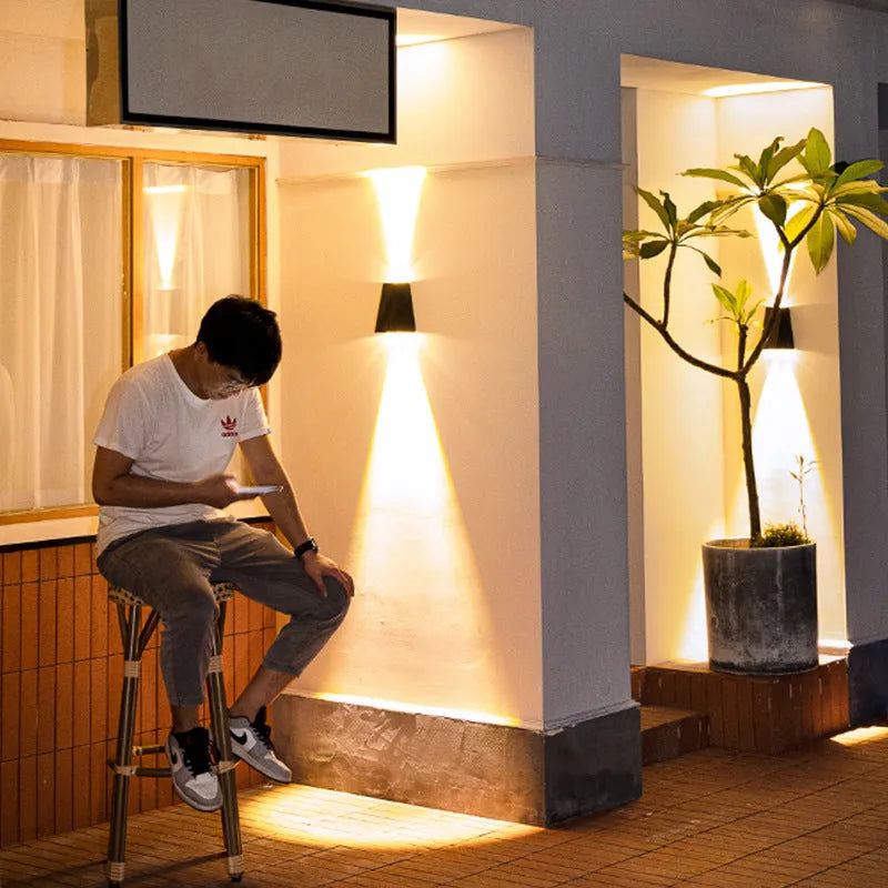 Solar outdoor corridor wall lamp with IP66 rating, ABS housing, and inductive switch for automatic motion-activated lighting