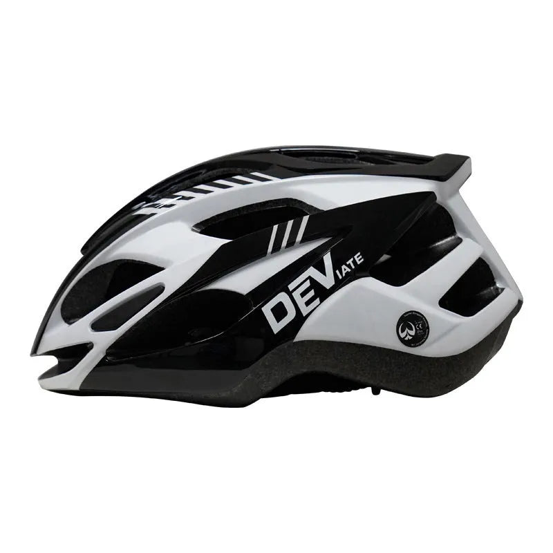 Adult plus size cycling helmet in Size L showing artistic graphics and ventilation channels