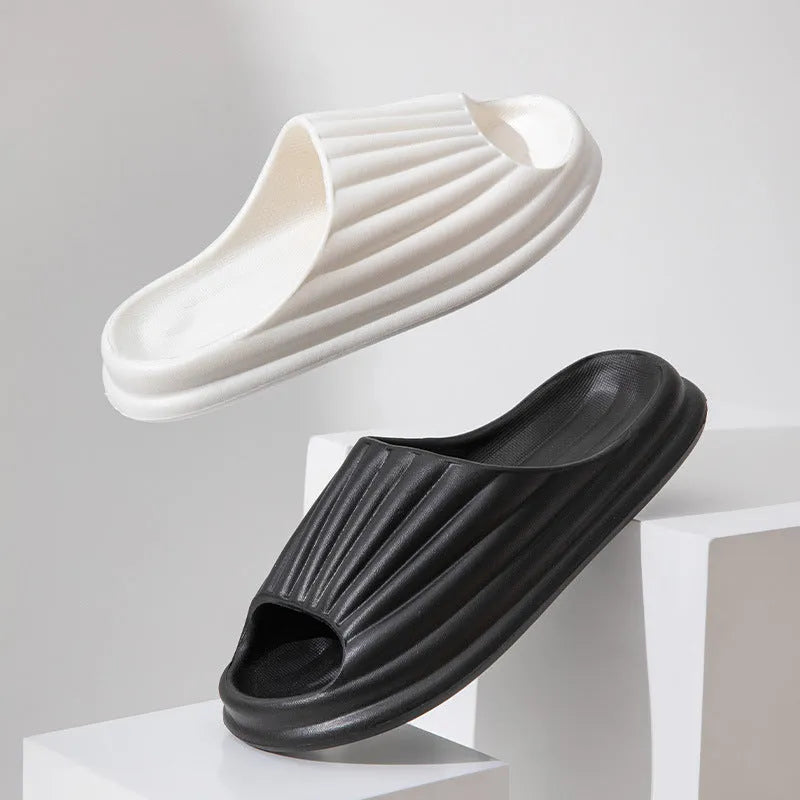 EVA peep-toe home slippers for women and men, breathable waterproof non-slip, available in multiple colours