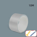 Clear carbon fibre grain car protection strip roll in various widths on a white background.