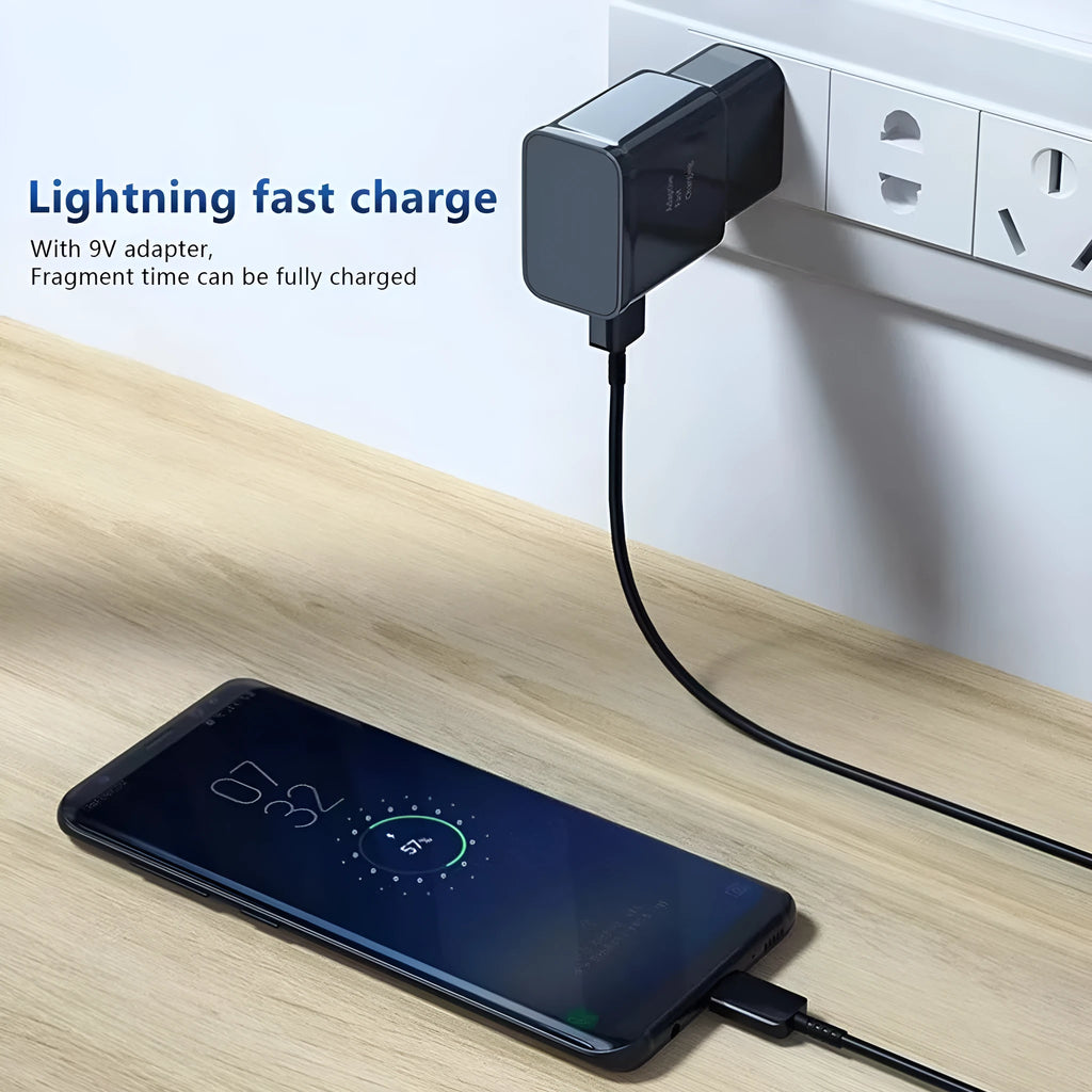 White plastic British Standard 9V2A USB fast charging plug for UK sockets