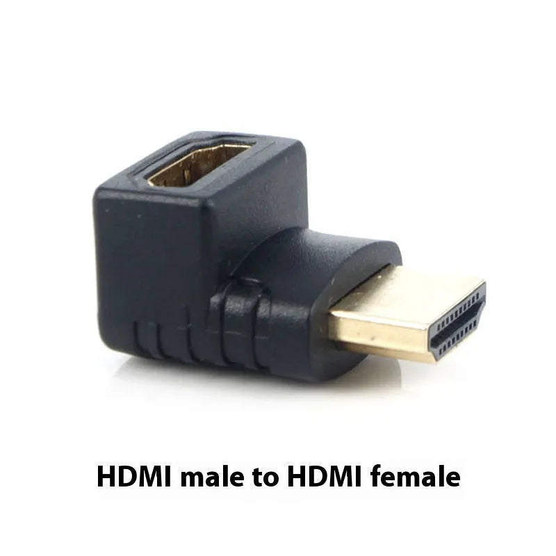 270-degree HDMI adapter cable with square bend for TV laptop wiring protection