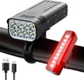 Black KX12DF bicycle headlight with digital display on handlebar mount