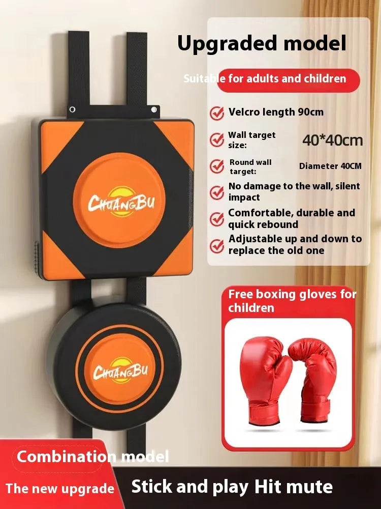 Hanging boxing wall target with multiple size options including round and square shapes