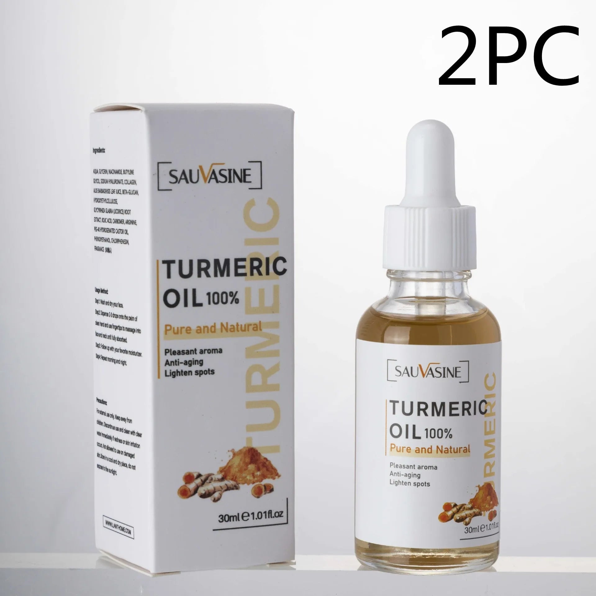 Facial cleansing turmeric cleanser set with 50g milk, 30ml butter and 30ml essence for moisturising skin