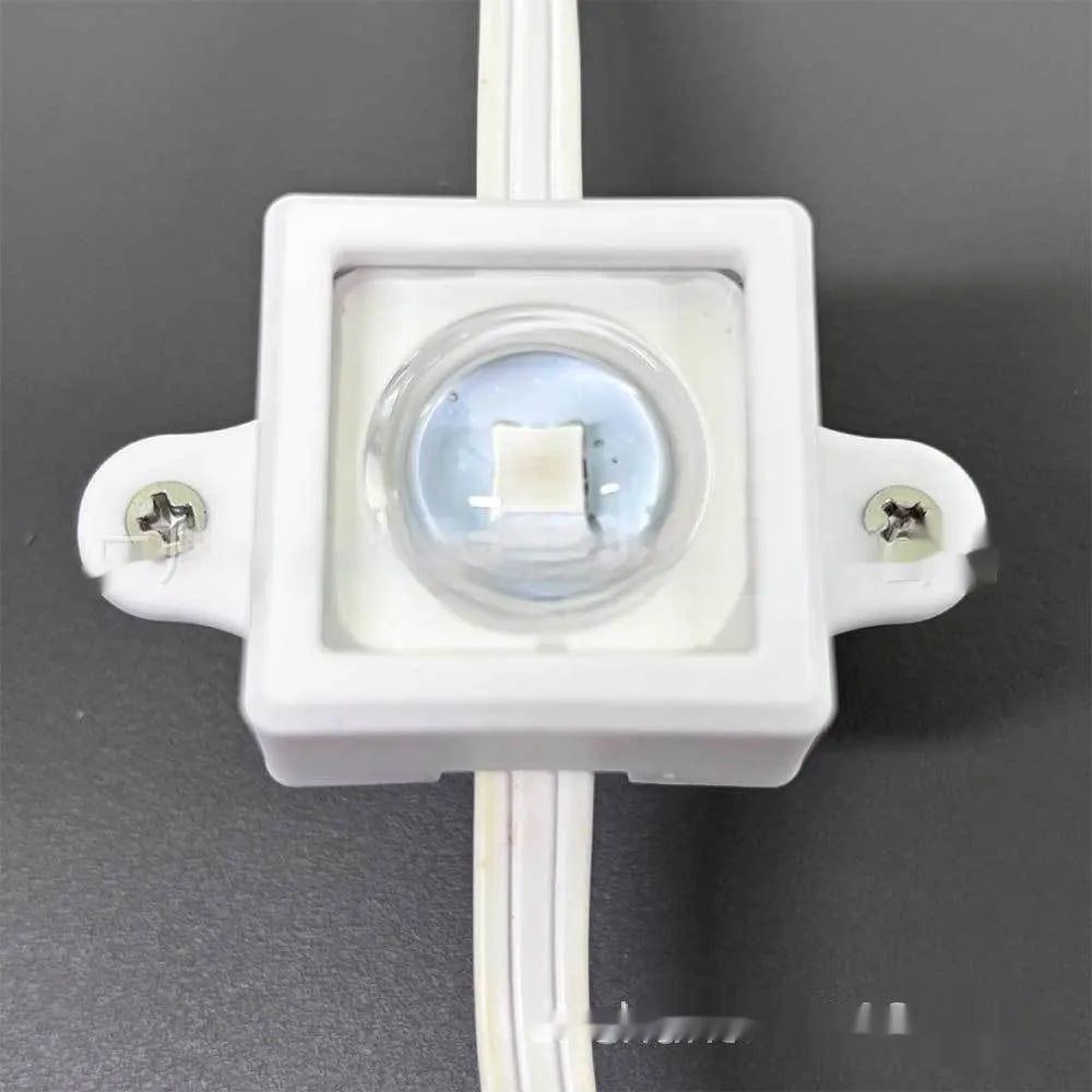 Small white plastic LED light protective lampshade with dimensions 1.7cm by 6cm.