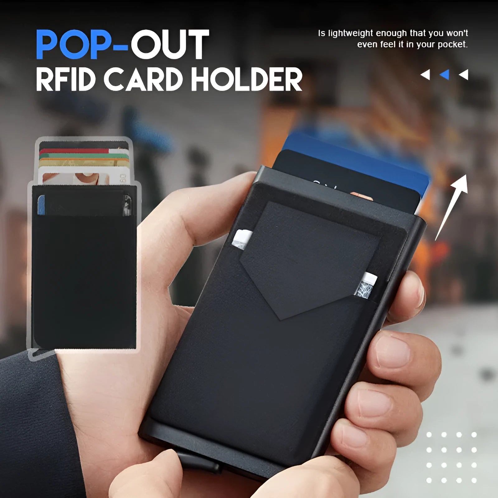 Slim aluminium alloy credit card holder with frosted finish in multiple colour options.