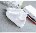 Women's casual mesh breathable sneakers, lightweight lace-up with rubber sole, available in black, light blue, pink