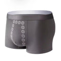 Men's massaging particle underwear in mid-waist design with breathable milk silk fabric