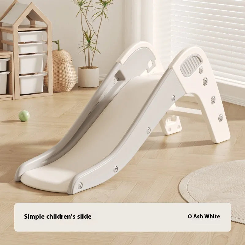 Small plastic baby slide for toddlers under 3 years in blue, yellow, brown, or grey colour options
