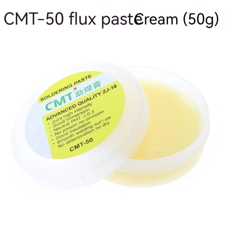 A block of rosin paste soldering flux, options for 50 gram or 85 gram sizes.