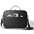 Black MR glasses storage box for Apple Vision Pro headset, showing internal space and Superfiber construction.