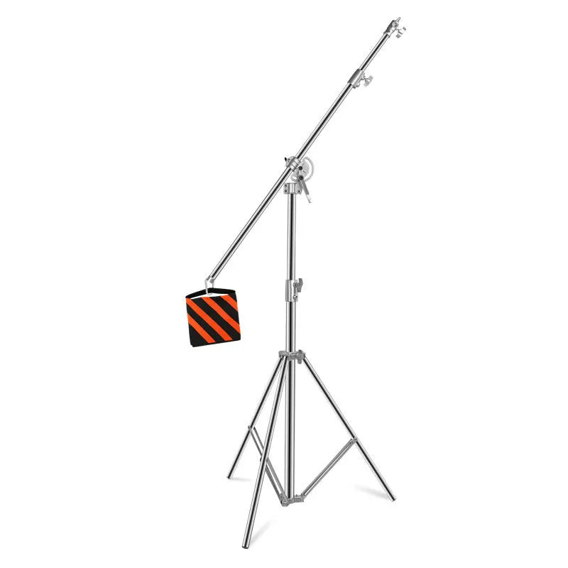 Silver stainless steel adjustable ceiling lamp rack with cross arm design