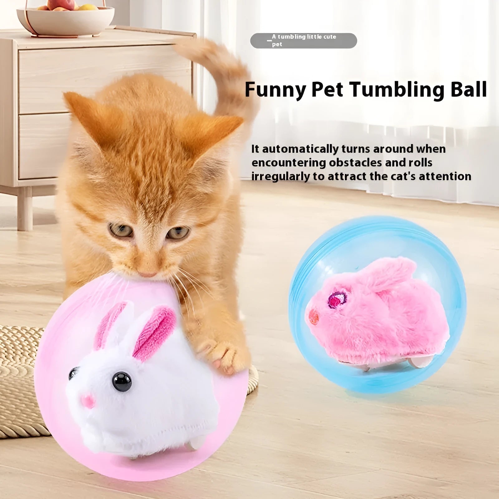 Universal hamster rolling ball with interchangeable plush shells in beige, pink, white, and yellow designs