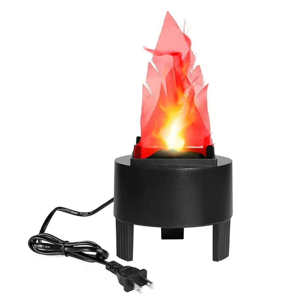 Red LED flame light with 13cm height and black base for Halloween stage party decoration