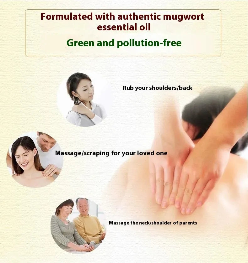 Stone moxibustion gua sha jar complete set with moxa sticks, essential oil, acupoint map and cleaning brush