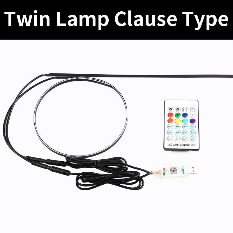 110cm aluminium alloy car interior RGB ambience light strip with remote control
