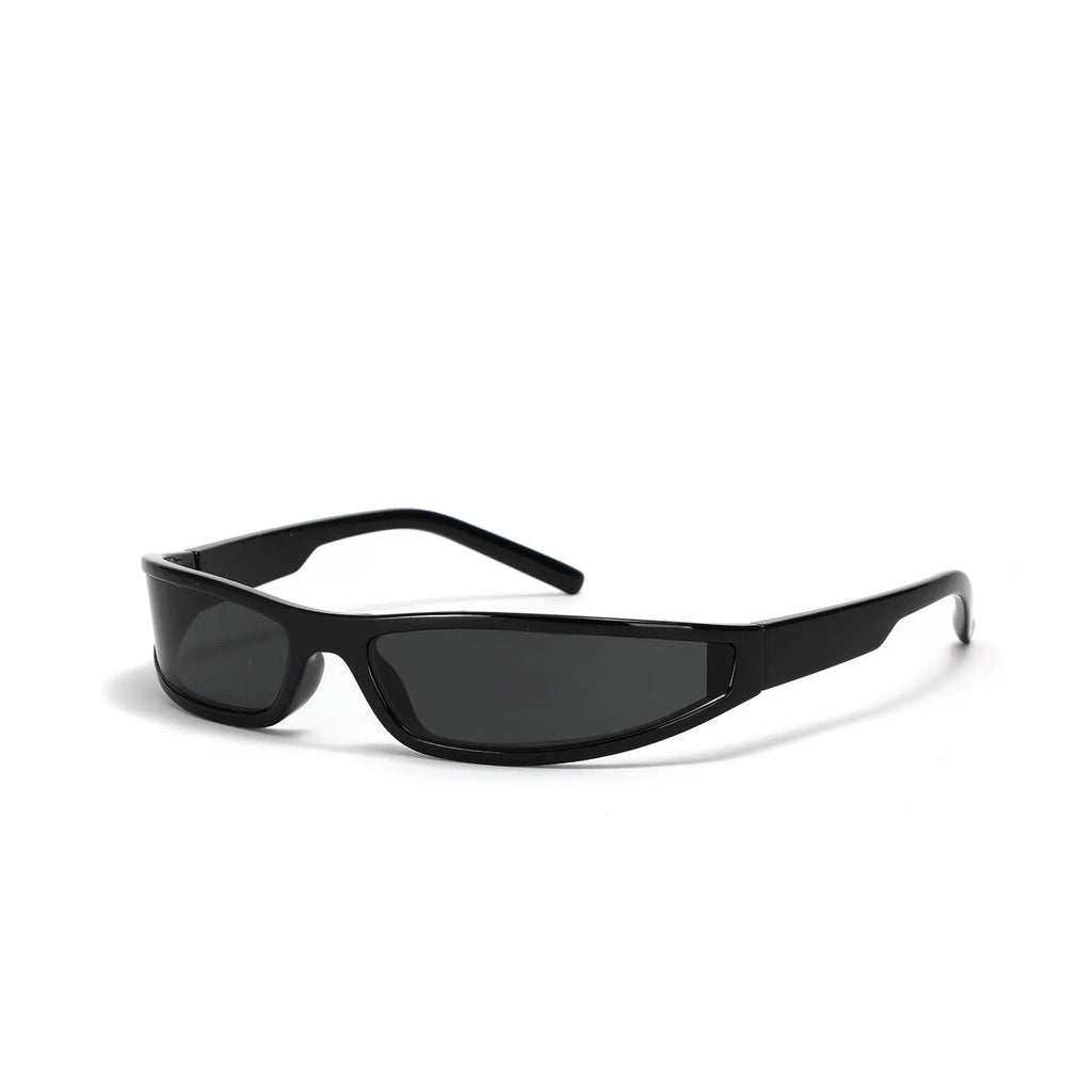 Women's narrow frame sunglasses in future style design with mercury colour options for sun protection and fashion wear
