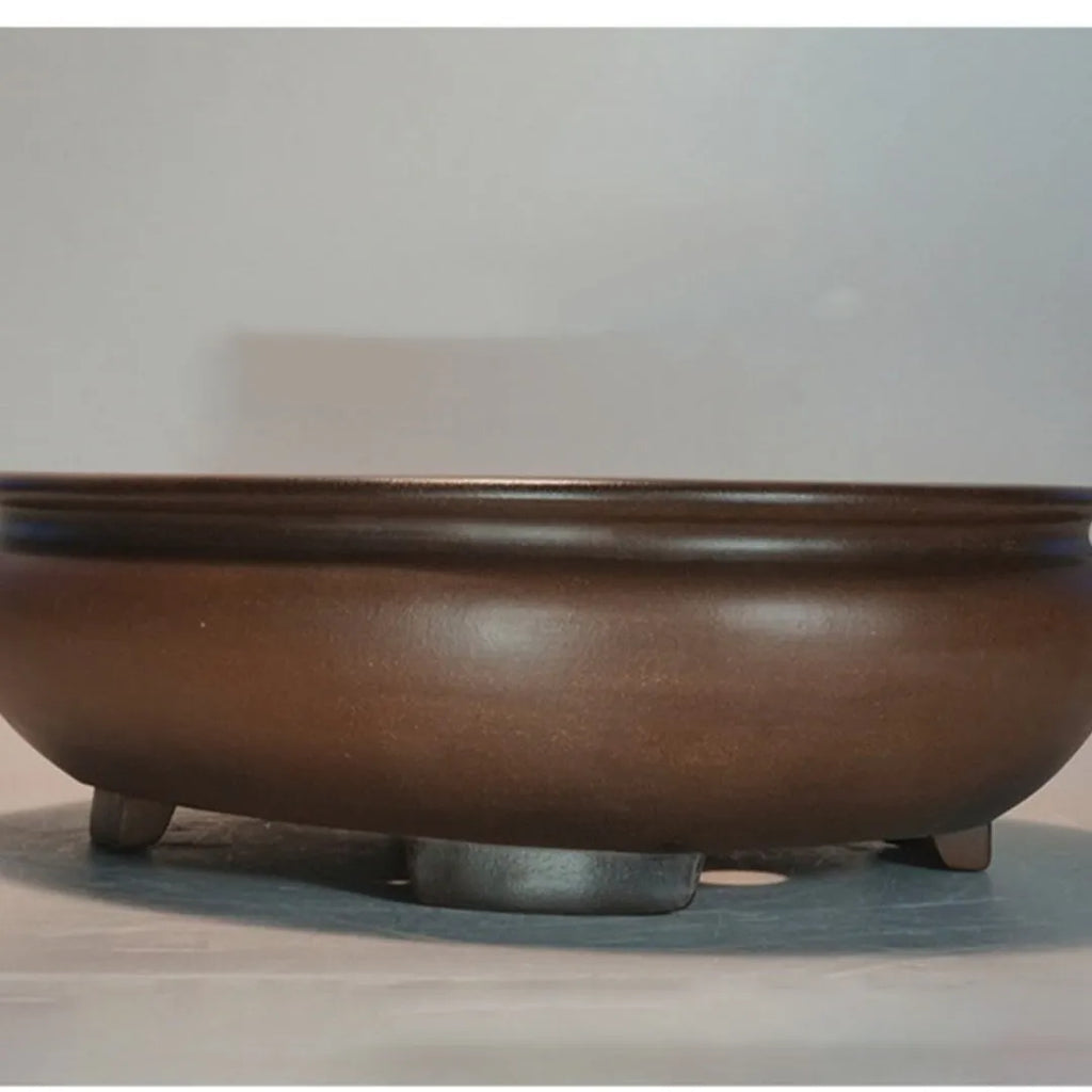 Individual handmade classical purple sand desktop flowerpot showing its 58cm length and rectangular shape.