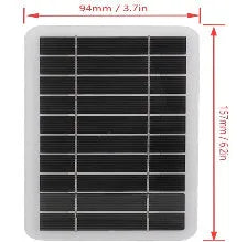 2W 5V portable solar panel charger with USB cable for mobile devices