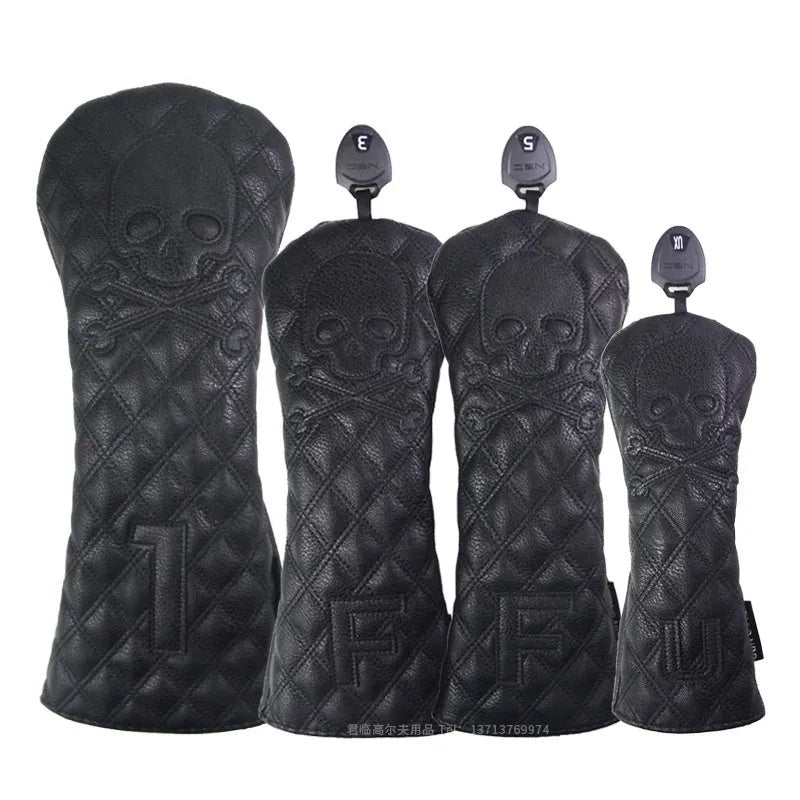 Black and white golf waterproof wooden pole protective cover made from PU material