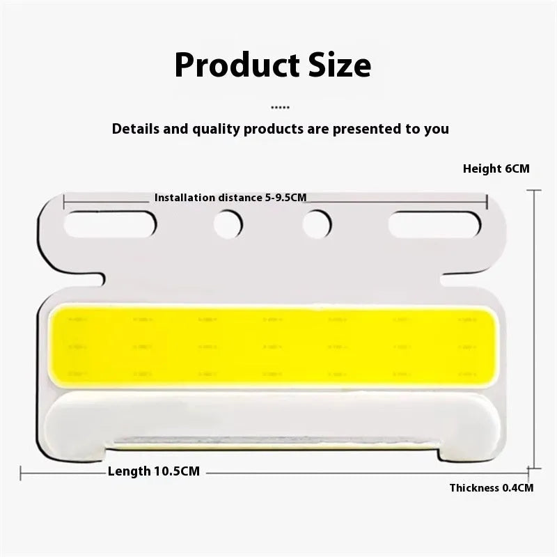 IP68 waterproof COB LED truck side light with aluminium alloy housing, shown in multiple colours.