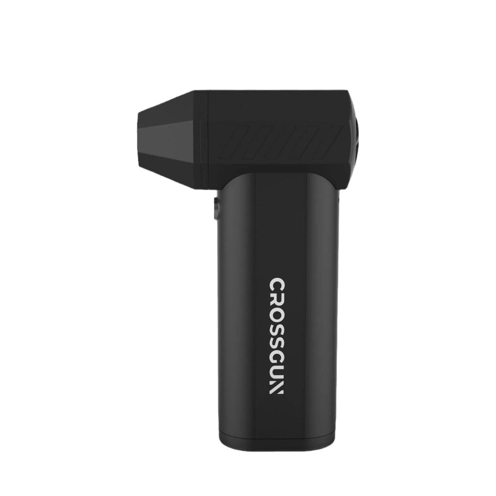 Compact handheld fan with metal blades and 4-speed settings in black, 80x37x135mm