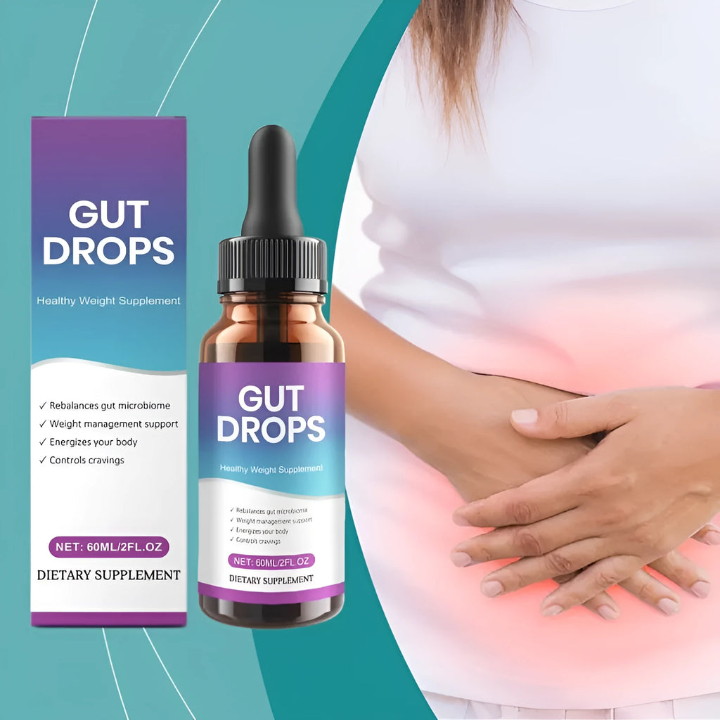 60ml bottle of intestinal care supplement drops with dropper for digestive support