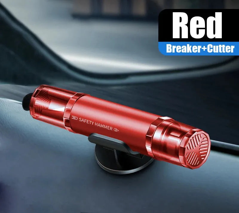 Car emergency window breaker and seat belt cutter tool with aluminium alloy body and tungsten steel head
