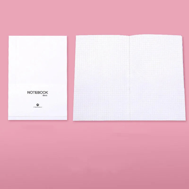 Basic fixed page refill diary notebook with 80 sheets of 100g Dowling paper, shown in blank, lined, and checkered styles.