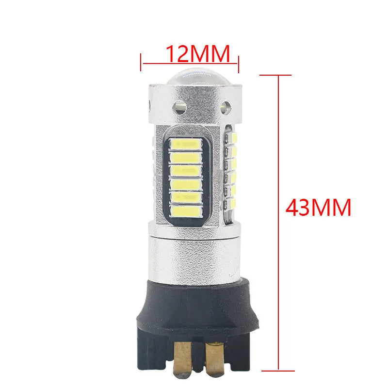 PW24W 4014 LED daytime running light with aluminium casing and white light