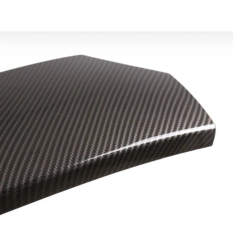 Three ABS carbon fibre pattern armrest box protective covers for car centre console storage