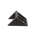 Black plastic punk-style pistol display stand for toy guns.