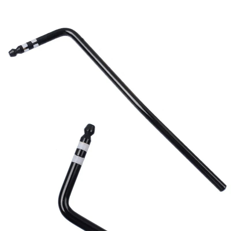 A metal guitar tremolo arm in a choice of black, blue, gold, or silver finishes.