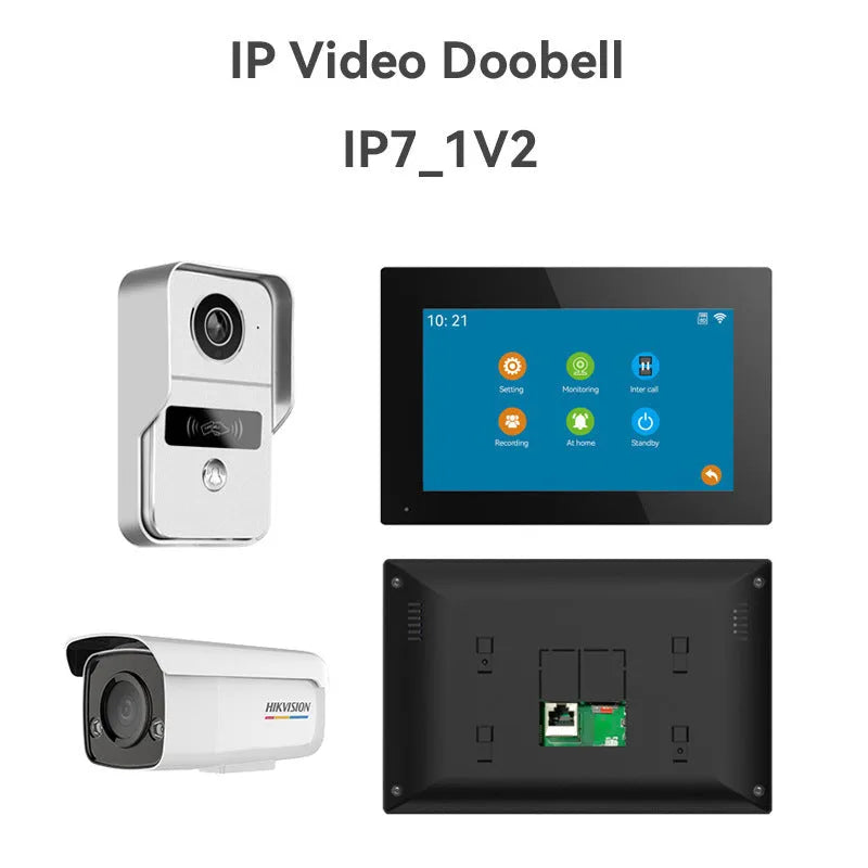 10 inch colour video intercom doorbell system with outdoor camera and indoor monitor