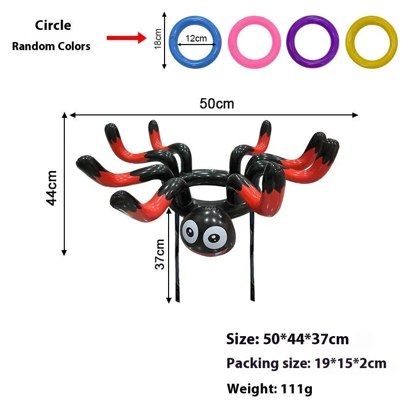 Ghost Festival inflatable octopus ferrule PVC throwing toy in assorted colours and styles.